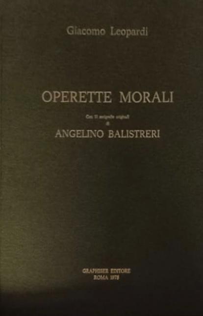 Operette morali Giacomo Leopardi Balistreri Angelino